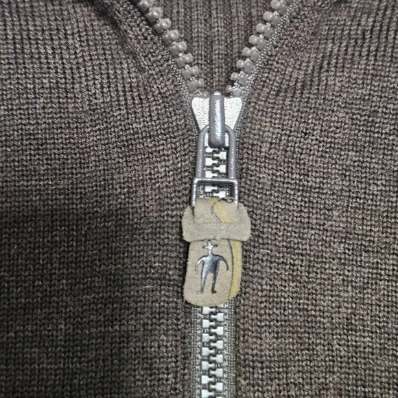 Smartwool Men's Large 1/2 Zip Base Layer Sweater Brown 100% Merino Wool Outdoors - Picture 6 of 13